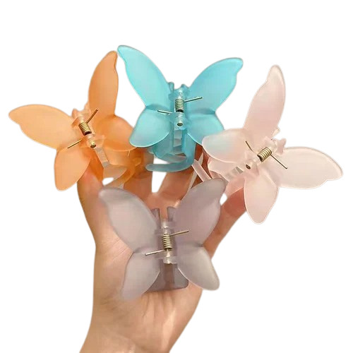 Plain Hair Clutchers - Plastic Material, Multicolor | Stylish Look for Parties & Weddings, Suitable for Women and Girls
