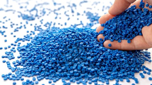 Recycled Plastic Granules - Color: Blue