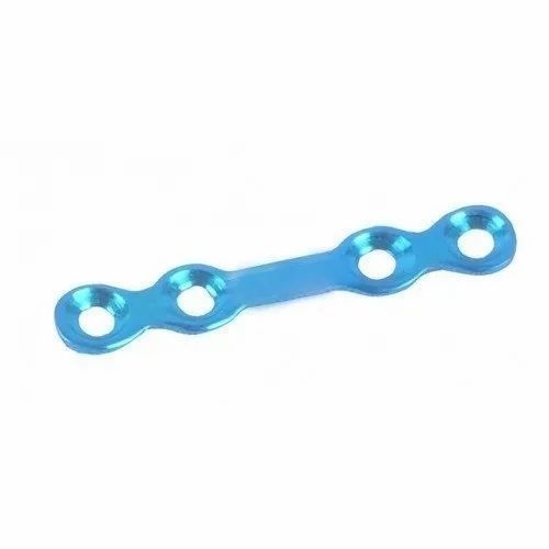 Zivott Straight Maxillofacial Mini Plate - Pure Titanium, 20mm Size, 4 Holes, 0.6mm Thickness | Sterilized Medical Grade, Metal Implant, Multi-Color Options
