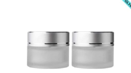 15 Gm Frosted Glass Jars - Frosted Glass, Custom Size, Transparent Color | Crack Resistant, Solid Structure, Plain Pattern for Storage