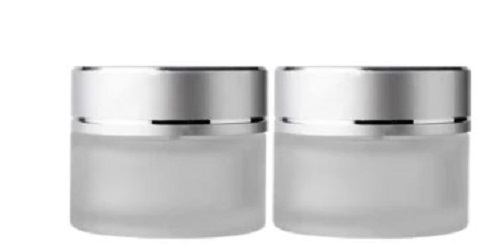 Frosted Glass Cream Jar - 50 gm, Transparent Material with Crack Resistance and Quality Tested Standards