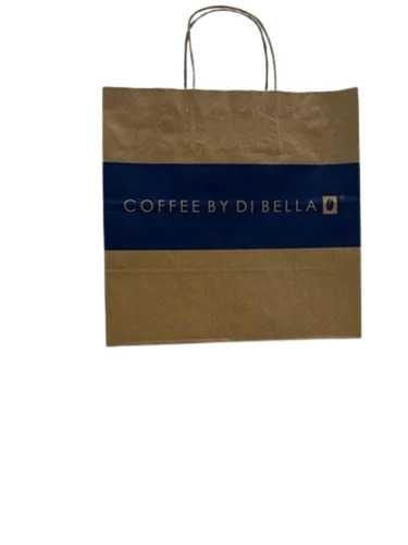 60 Gsm Paper Shopping Bag - Paper Material, 1Kg to 5Kg Capacity, Brown Color | Biodegradable, Moisture Proof, Recyclable, Rope Handles, Printed Style