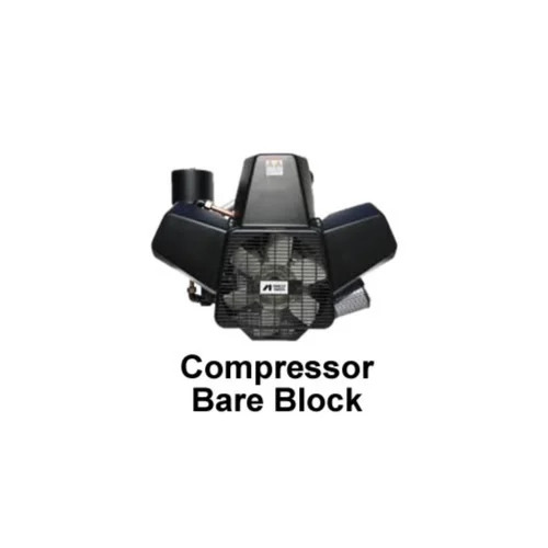 Compressor Bare Block - Cast Iron, Standard Size, Black Color | Three Phase, Industrial Usage, Compatible with Anest Iwata and IR Models