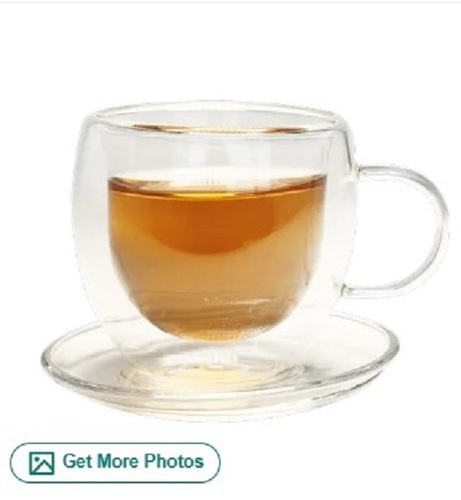 Double Wall Borosilicate Glass Tea Cup - Lightweight, Customize Size | Easy to Clean, Tested on Various Quality Standards, Plain Design