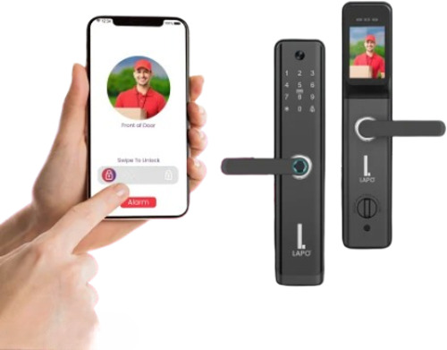 Electronic Door Lock - Zinc Alloy, Black | Keyless Entry, Enhanced Security, Easy Installation, Smart Home Integration