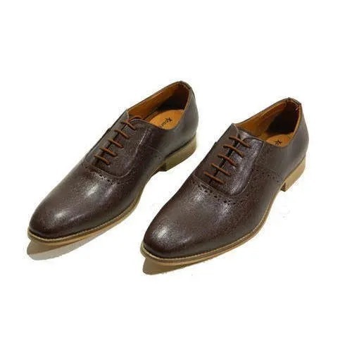 Men's Brown Leather Shoes - Rubber Insole, Leather Upper & Lining, Size 5-11 | Attractive Designs for Formal Office & Party Wear