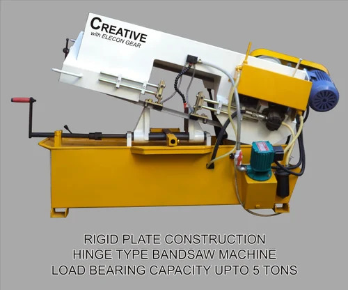 Metal Band Saw Machine - Cast Iron, 300mm Size, Yellow Color | 2 HP Motor Power, Good Quality, High Efficiency