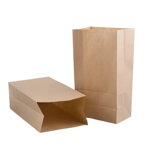 Paper Bag Without Handle - Biodegradable Moisture Proof 150x90x220 Inch Brown | Customized Recyclable Plain Style