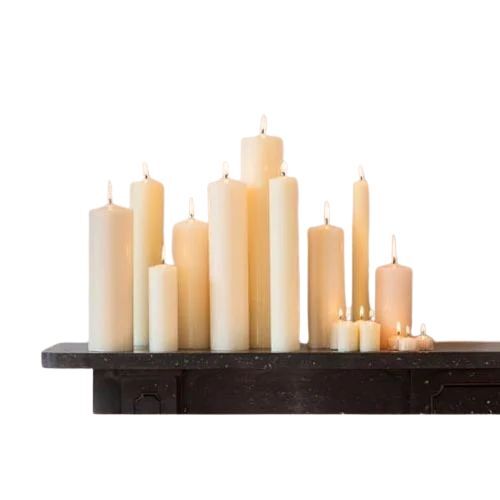 Pillar Candle - Non-Toxic Paraffin Wax, Set of 10 Pieces | Scented and Unscented, Long-Lasting Fragrance, Even Burn Without Dripping, Perfect for Centerpieces