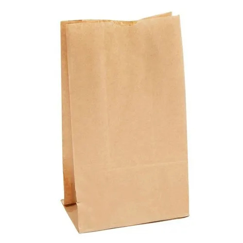Sos Paper Bag - 1.5kg Capacity, Brown Paper, 80 GSM | Biodegradable, Moisture Proof, Recyclable, Plain Style