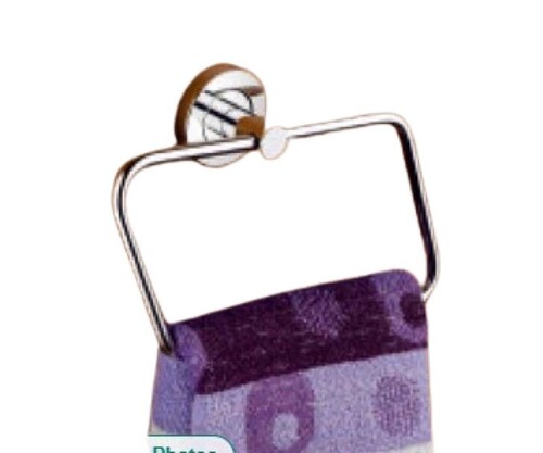 SS Cross Rectangle Towel Ring - Stainless Steel, Customize Size | Glossy Silver Finish, Easy to Install, Tested for Quality Standards