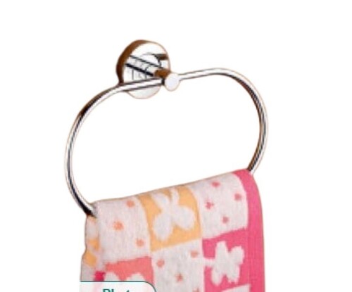 SS Towel Ring - Stainless Steel, Customize Size, Silver Glossy Finish | Easy Installation, Long Lasting Quality, Timely Delivery