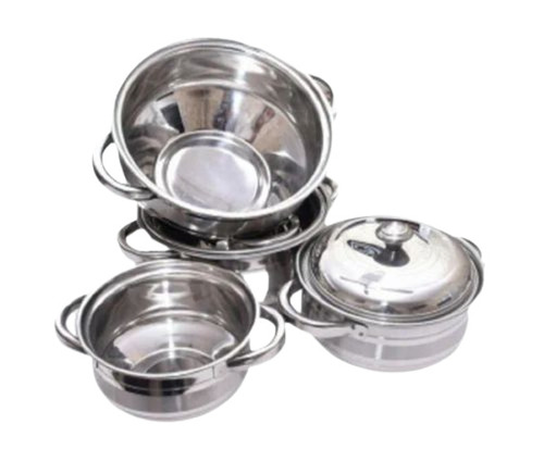 Stainless Steel Elphine Dish Cookware Set - Stainless Steel Polished Silver Finish | Box Packaging Good Quality New Condition