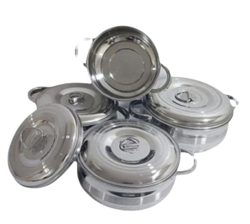 Stainless Steel Manchurian Dish Cookware Set - Polished Finish, Silver Color | Metal Material, Good Quality, New Condition