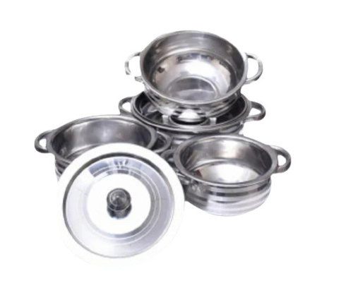 Stainless Steel Regal Dish Cookware Set - Stainless Steel, Oval Shape, Silver Color, Polished Surface Finish | Good Quality, New Condition