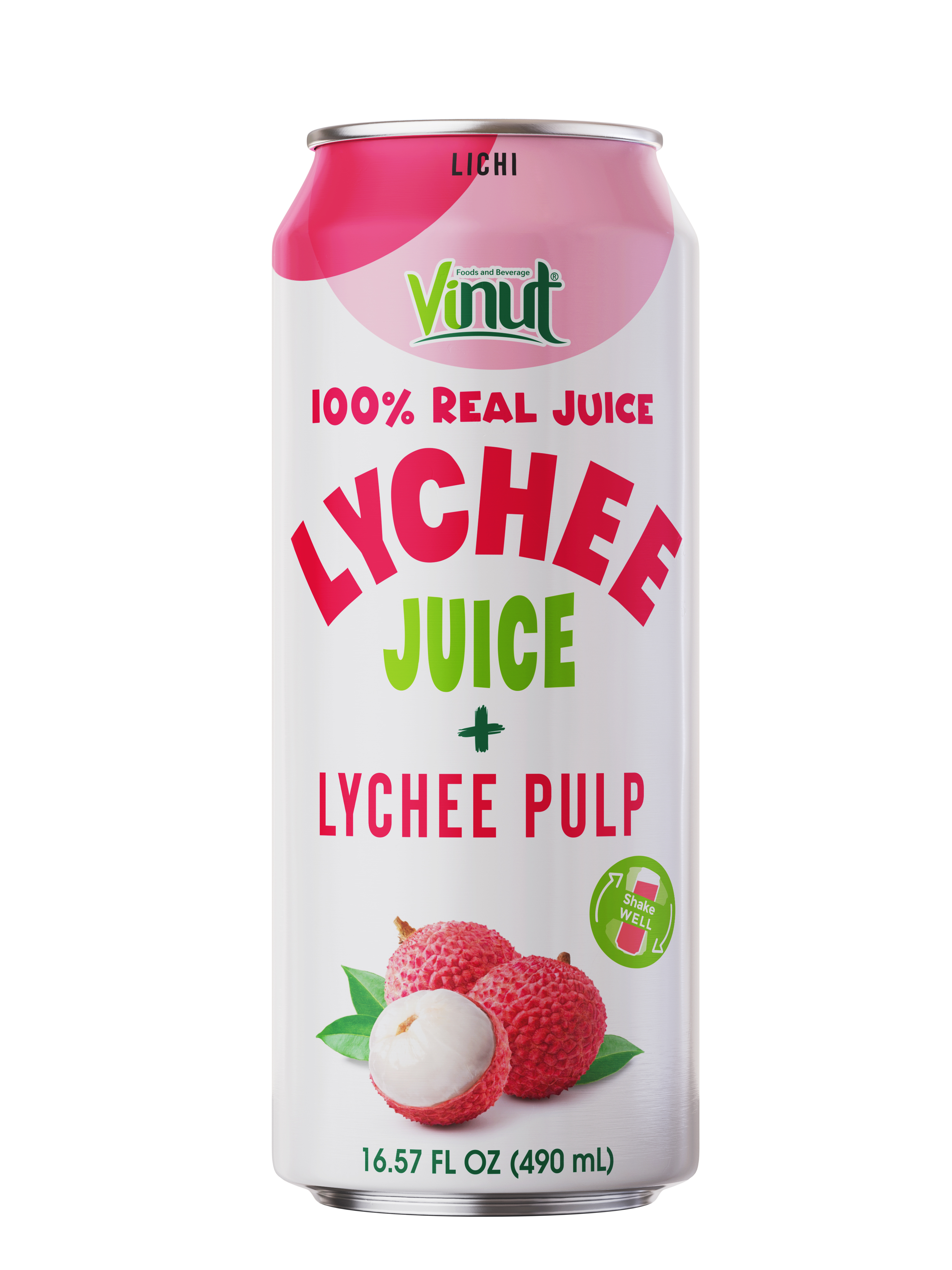 Tropical Lychee Juice Drink With Pulp - Liquid, Can Packaging | Sweet Taste, Easy To Digest