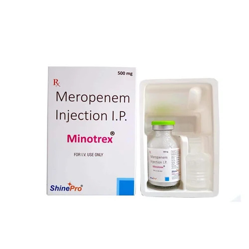 Minotrex Injection - 1gm Meropenem Solution, IV Injectable for Hospital Use | Prescribed Dosage Liquid Form, Suitable for Adults and Aged Women