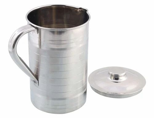 2l Stainless Steel Jug - 22 Inch Silver | Long Lasting Plain Design Home Usage