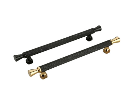 300 mm Aluminum Fancy Door Handle - 450mm Size, Black/Brown Color | Pull Handle Ideal for Interior Door Fittings, Pack of 2 Pieces