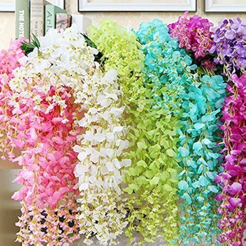 Artificial Flowers - Plastic, Customized Size, 2-3 Meter Length | Easy to Clean, Easy to Install, Eco-Friendly, Fine Finished Decoration