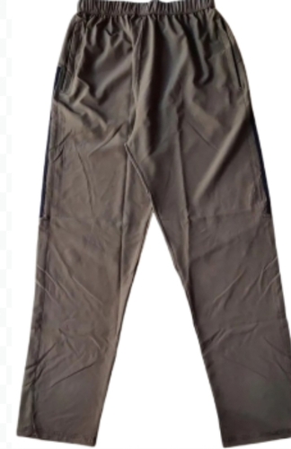 Men's Slim Fit Back Pocket Track Pant - Poly Cotton, Size M, Gray | Breathable Fabric, Elastic Waistband, Moisture-Wicking, Stretchable Material, Lightweight Design, Side Pockets, Easy Movement