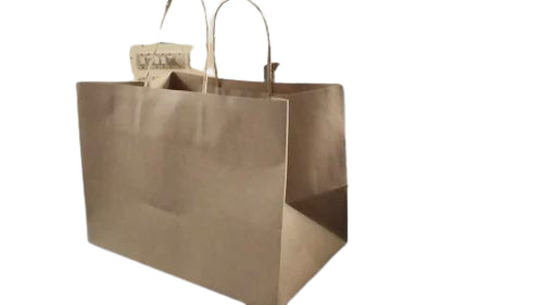 Kraft Paper Cake Carry Bag - Brown with Rope Handle | Biodegradable, Moisture Proof, Recyclable, Plain Style