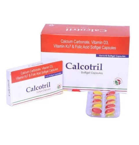 Calcium Carbonate Vitamin D3 Vitamin K27 And Folic Acid Softgel Capsules