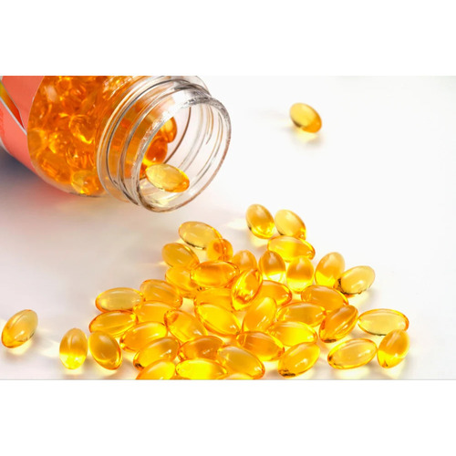 Fish Oil Softgel Capsule - 500 mg, 60 Capsules | Nutraceutical Dietary Supplement for Women, Adults, Aged Persons - Prescription Use, Store in Cool and Dry Place