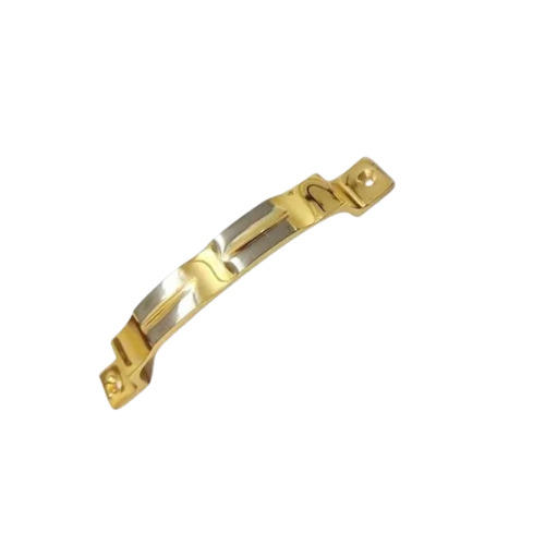 Golden Cabinet Pull Handle - Brass, 6 Inch, Golden Color | Rust Free, Polished Finish, Rectangular Shape, Ideal for Home and Hotels