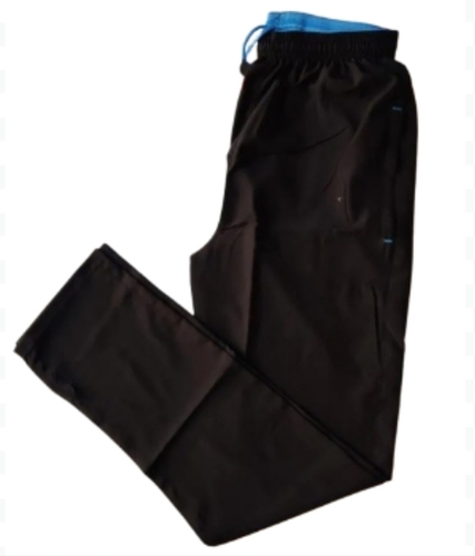Men Side Chain Track Pant - Polyester Cotton, Size M, Black | Comfortable Fit, Breathable Fabric, Elastic Waistband, Slim Design, Side Pockets, Stretchable, Moisture-Wicking, Lightweight, Easy Movement