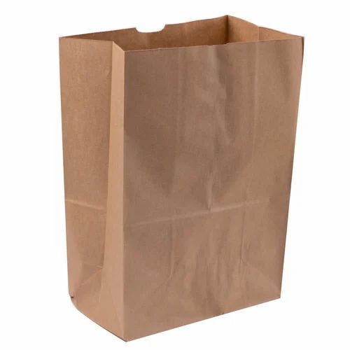 Paper Grocery Bag - 200 gm to 5 Kg Capacity, Brown Plain Style | Biodegradable, Moisture Proof, Recyclable