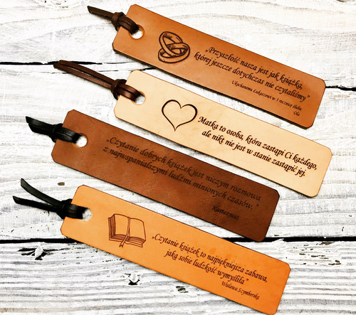 Personalized Leather Bookmarks - Multiple Sizes, Brown Leather | Lightweight, Portable, Personalized Options for Book Lovers