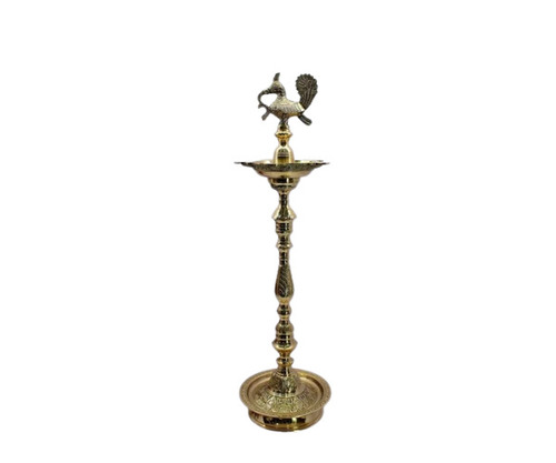 Brass Decorative Diya - Antique Finish, Golden Lotus Shape | Durable, Scratch Resistant, Indian Religious Style