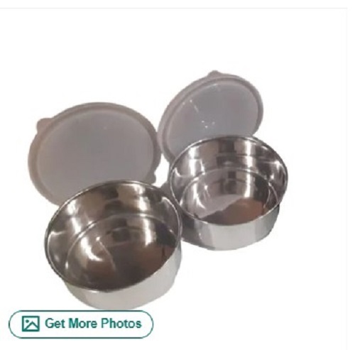 Round Stainless Steel Lunch Box - Various Sizes Available, Spacious Design, Easy to Carry, Quality Tested, Affordable Pricing