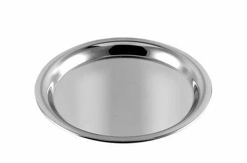 Stainless Steel Round Plate - New Quality, Long Lasting Silver Finish | Durable Steel Product for Versatile Use