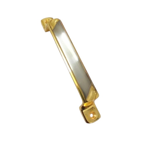 Silver Gold Cabinet Pull Handle - Brass, 6 Inch, Silver Gold Color | Rust Free, Rectangular Shape, Matt Finish, Pull Handle Design