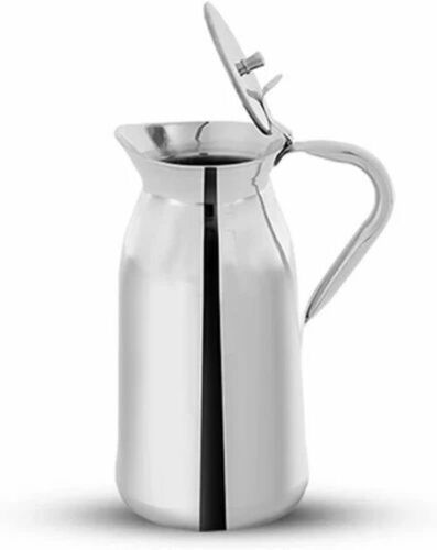Silver Stainless Steel Water Jug - Cylindrical Shape, Durable And Long Lasting Quality