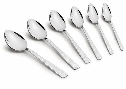 Stainless Steel Spoon Set - 7 Inch, Silver Color , Long Lasting Quality, Set Of 6 Spoons