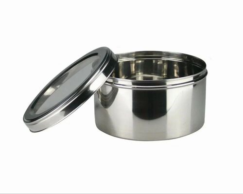 Stainless Steel Sweet Canister - 1000ml Capacity, Silver Color | Made from Stainless Steel, Designed for Home Use, Durable Metal Construction