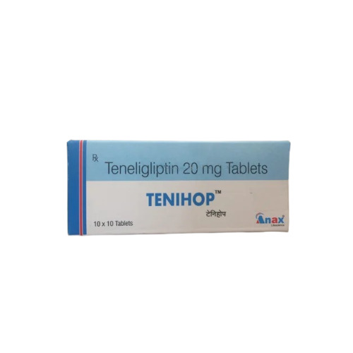 TENIHOP - 20mg Teneligliptin Tablets | Effective Blood Sugar Control, Once-Daily Dosing, Reduces Diabetic Complications, Suitable for Adults