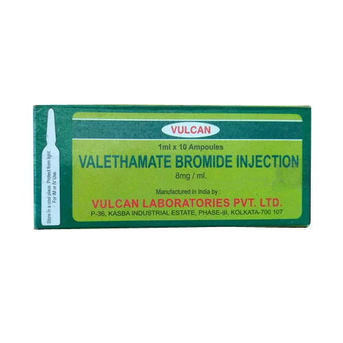 Valethamate Bromide Injection - 8mg/ml, Liquid Formulation for Prescription Use, 50 Ampoules per Box, Suitable for Adults and Aged Persons, Store in Cool and Dry Place