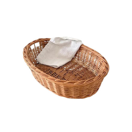 9 Inch Cane Oval Gift Basket