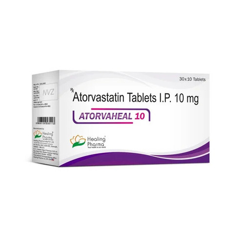 Atorvastatin Tablets - 10 mg, Prescription Finished Medicines for Lowering Cholesterol and Triglycerides