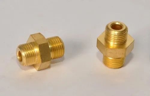Brass Flexible Adaptors - 1/2 Inch, Golden Polished Finish | Durable Female Connection For Gas Pipe Applications, 1.2 Mm Thickness