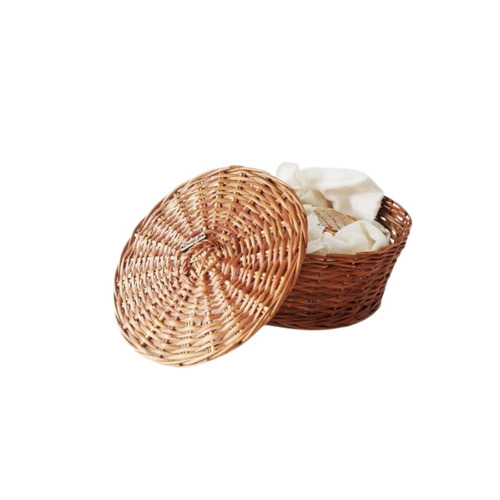 Cane Chapati Basket - Wicker, Oval Shape, Brown Color | Durable, Easy to Clean, Eco-Friendly