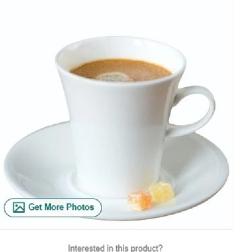 Ceramic Cup Set - New Quality Assured, Lightweight Ceramics | Glossy White Finish, Custom Size, Plain Design