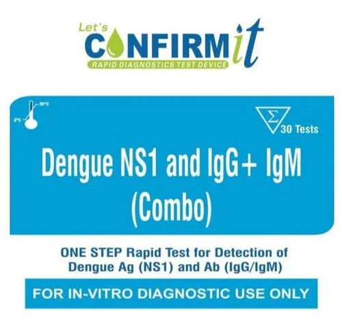Dengue Combo Test Kit - Plastic Material, Rapid Results In 15-20 Minutes | Prescription Use, Portable For Hospital And Clinical Applications