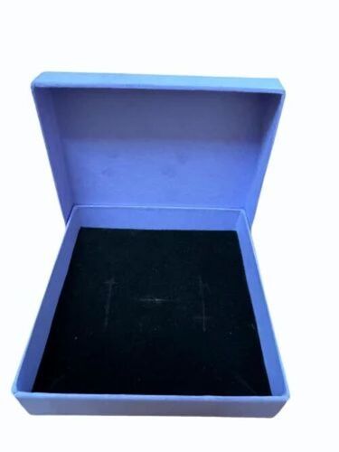 Earring Packaging Box - Cardboard Material, Square Shape, Blue Color | Printed Design, Eco-Friendly, Recyclable, Folding, Multifunctional