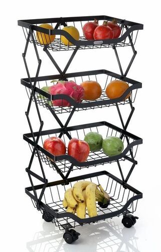 Fruit Basket Trolley - Color: Black