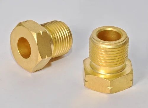Golden Brass Bolt - Brass Material, Polished Finish, Golden Color | Industrial Application, Corrosion Protection, Manual Grade, Durable Packaging